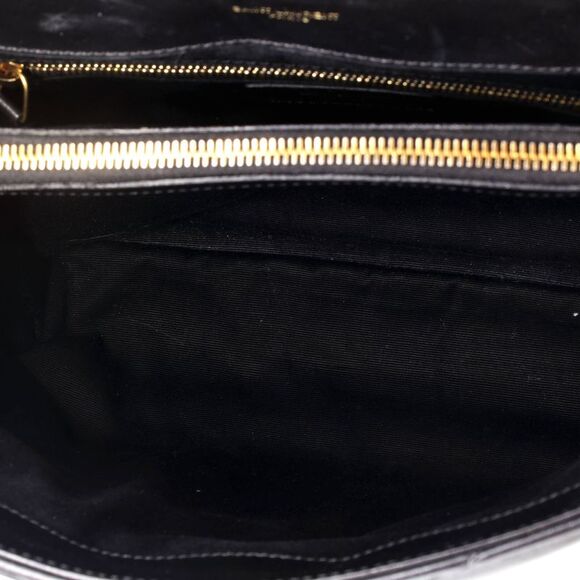 Saint Laurent Loulou Shoulder Bag Matelasse Chevron Leather Medium Black - Picture 5 of 7